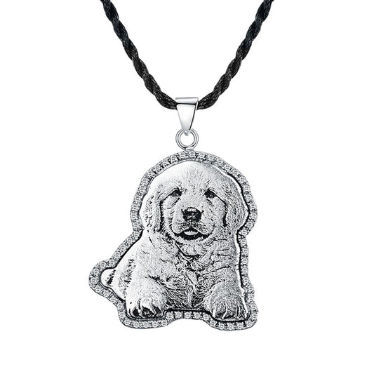 Cute pet series necklace customized simple drawing pet cat and dog